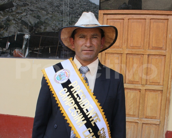 Presidente de la  comunidad campesina de Carmen Alto, de Challhuacho, Mariano Silva
