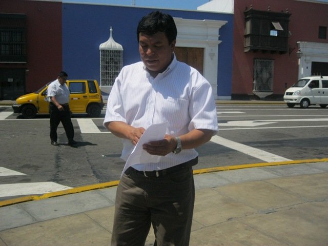 Alcalde de la provincia de Santiago de Chuco en La Libertad, Juan Gabriel Alipio.