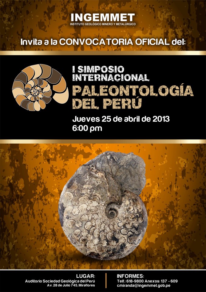  Simposio Internacional de Paleontología del Perú