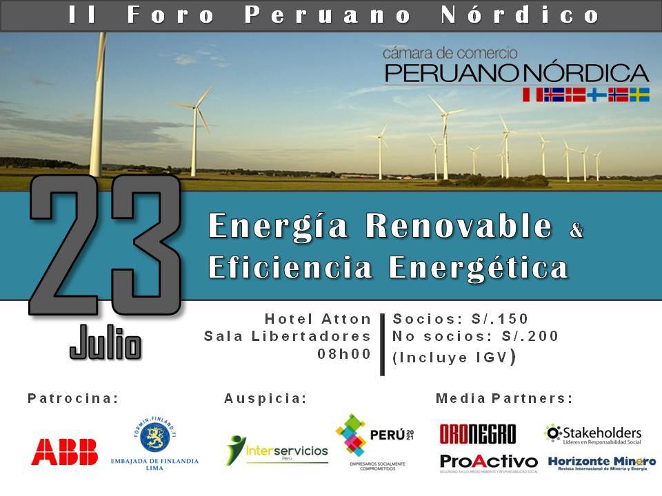 II Foro Peruano Nórdico de Energía Renovable y Eficiencia Energética