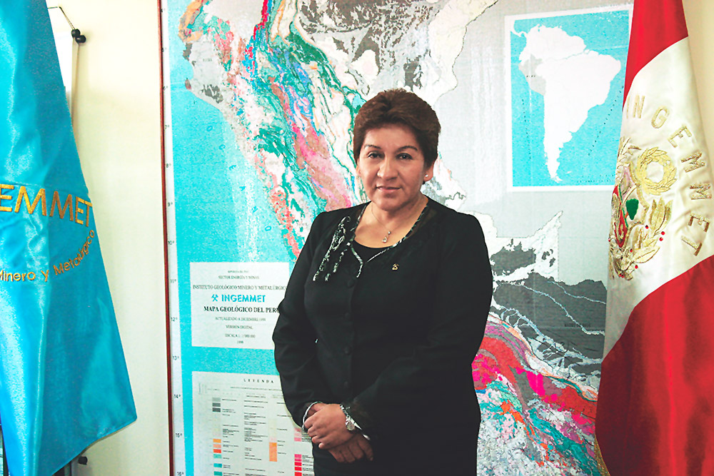 Susana Vilca, presidenta del Instituto Geológico Minero y Metalúrgico (Ingemmet).