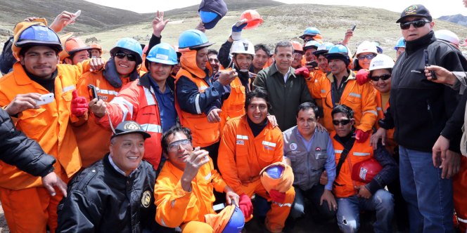 Presidente Humala coloca primera piedra de proyecto de riego en Áncash