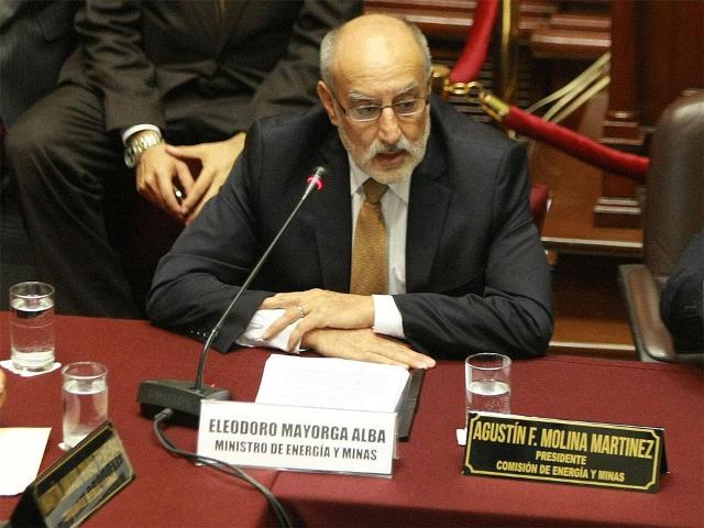 Eleodoro Mayorga, Ministro de Energía y Minas.