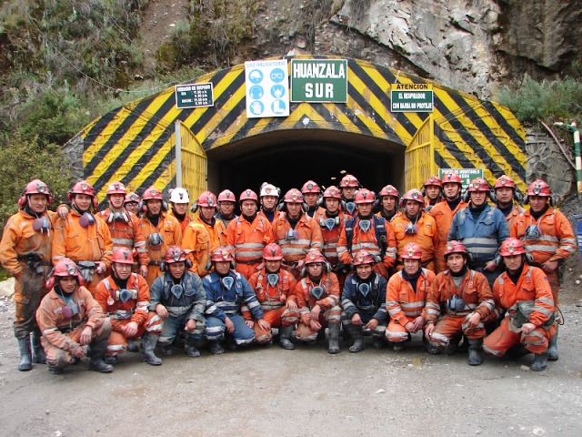 personal de mina Huanzala
