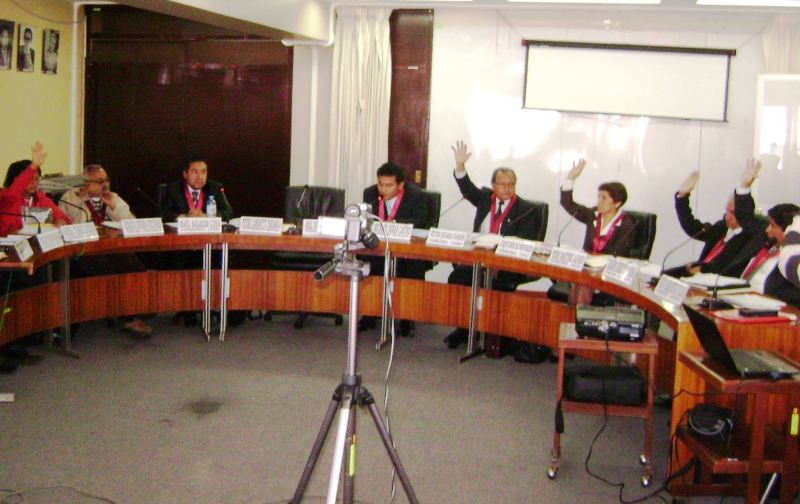 El pleno del Concejo Regional de Junín, en su primera sesión ordinaria, acordó iniciar el proceso de descentralización. Foto: ANDINA/Pedro Tinoco.
