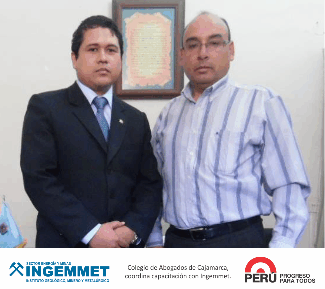 INGEMMET anuncia capacitación para abogados en Cajamarca