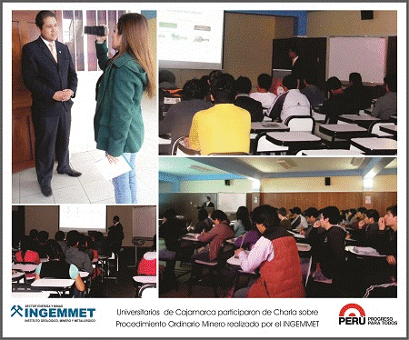 Estudiantes de Cajamarca participaron en taller organizado por INGEMMET