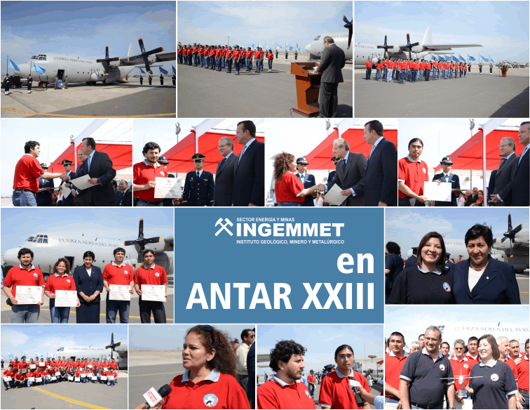 INGEMMET Arribo de misión científica peruana ANTAR XXIII