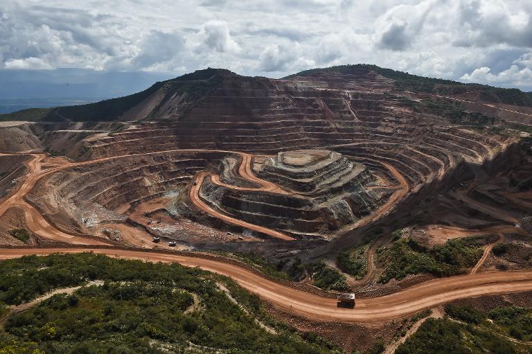 Vista general de Los Filos, mina de oro en el estado de Guerrero, México, el 21 de octubre de 2014. (AFP/AFP) 
