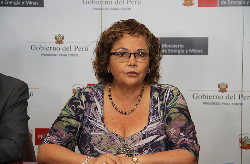 Ministra Rosa María Ortiz (Foto: MINEM)