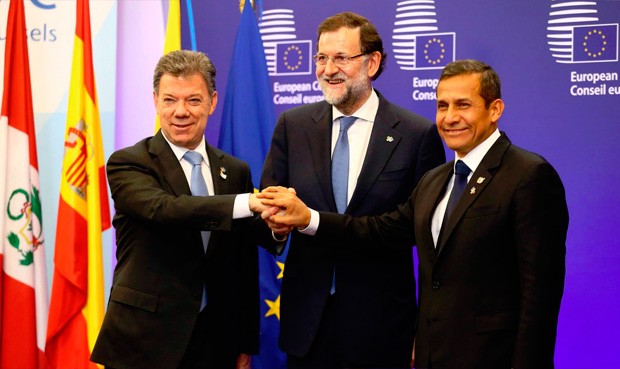 Reunión trilateral entre los presidentes de Perú, Ollanta Humala; Colombia, Juan Manuel Santos; y España, Mariano Rajoy; en Bruselas (Bélgica).  | Foto: Presidencia Perú 