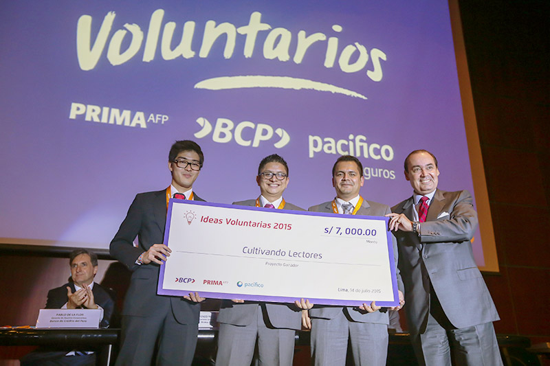 BCP, Prima y Pacífico premiaron a ganadores de Concurso Ideas Voluntarias 2015