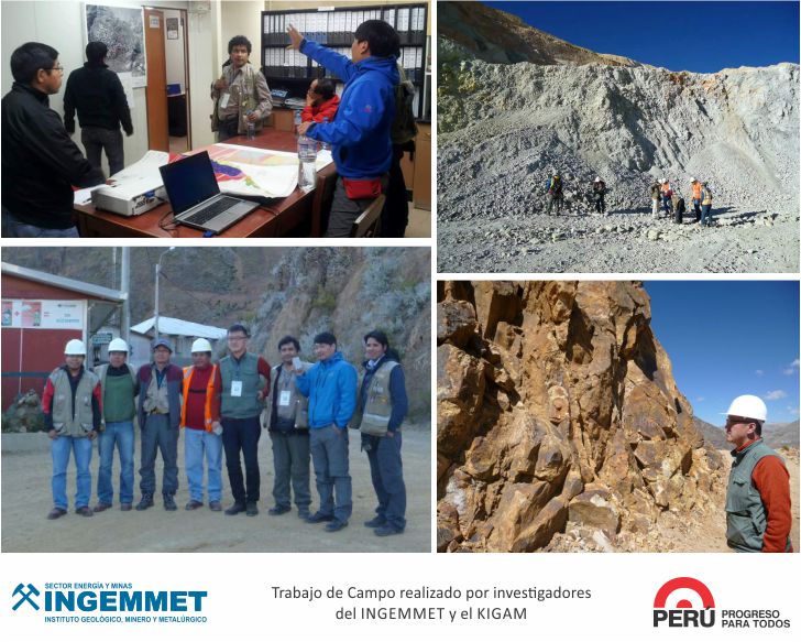 Ingemmet realiza investigación con servicio geológico de Corea