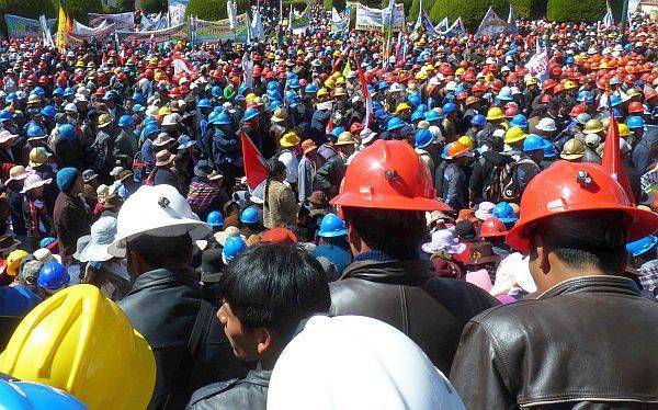 huelga trabajador minero