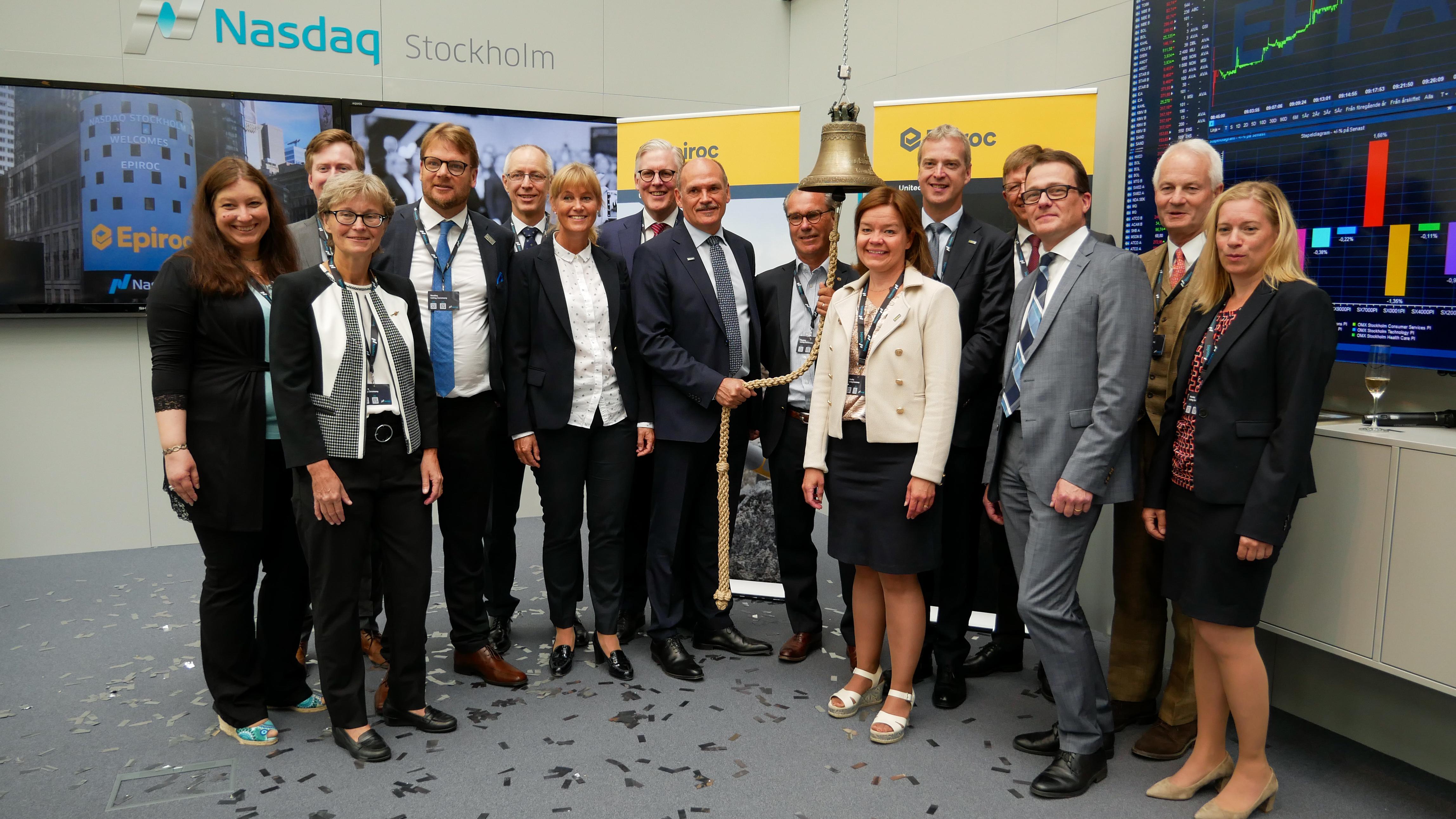 Las acciones de Epiroc AB, socio líder de productividad en las industrias de minería, infraestructura y recursos naturales, se lanzan hoy al mercado bursátil de Nasdaq Estocolmo.