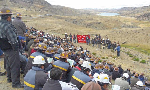 Mineros de Ares en huelga indefinida en reclamo por entrega de utilidades