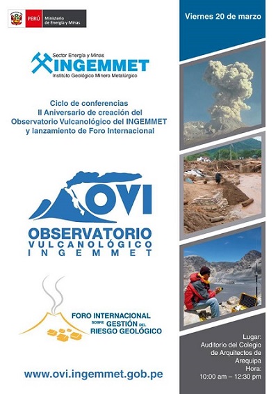 INGEMMET: Celebraciones por segundo aniversario del Observatorio Vulcanológico (OVI)