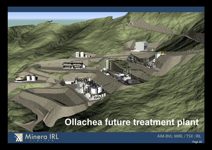 Minera IRL consigue financiamiento para el Financiamiento del Proyecto Ollachea