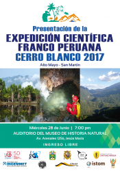 Ingemmet participará en expedición científica franco – Peruana Cerro Blanco 2017 en Alto Mayo – Amazonas