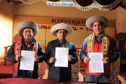 Hudbay y Municipalidad Distrital de Chamaca firman Convenio Específico para la Ejecución de Proyectos de Inversión Pública