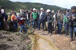Ministro Ísmodes visita zonas impactadas ambientalmente por mineras en Cajamarca