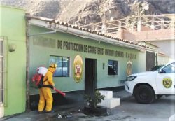 Antamina colabora con labores de desinfección en las localidades del Valle Fortaleza