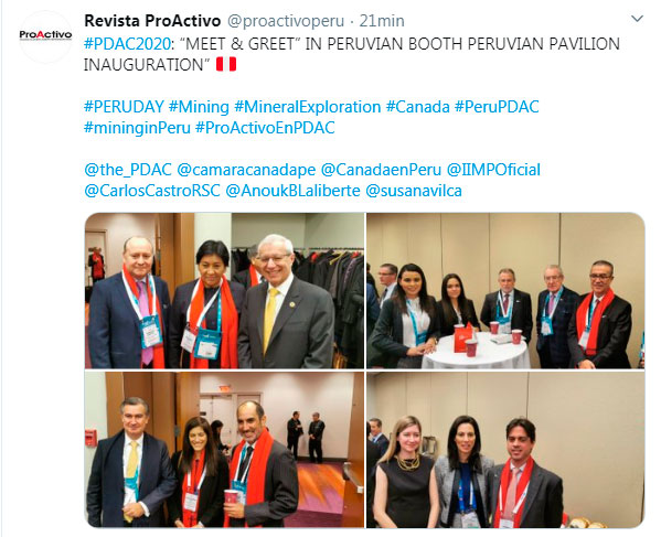 #PDAC2020: “MEET & GREET” IN PERUVIAN BOOTH PERUVIAN PAVILION INAUGURATION”