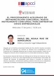 Webinar El Procedimiento Acelerado de Refinanciación Concursal