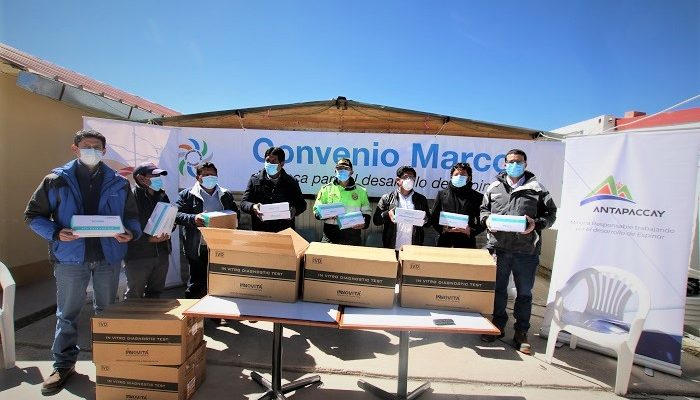 Antapaccay Convenio Marco entrega 5000 pruebas rápidas de Covid-19 en Espinar, Cusco