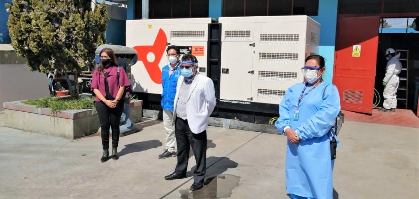 Buenaventura entrega tres grupos electrógenos al Hospital III de Yanahuara, en la región Arequipa