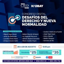 CIED y Hudbay Perú convocan al Congreso Digital “Desafíos del Derecho y Nueva Normalidad