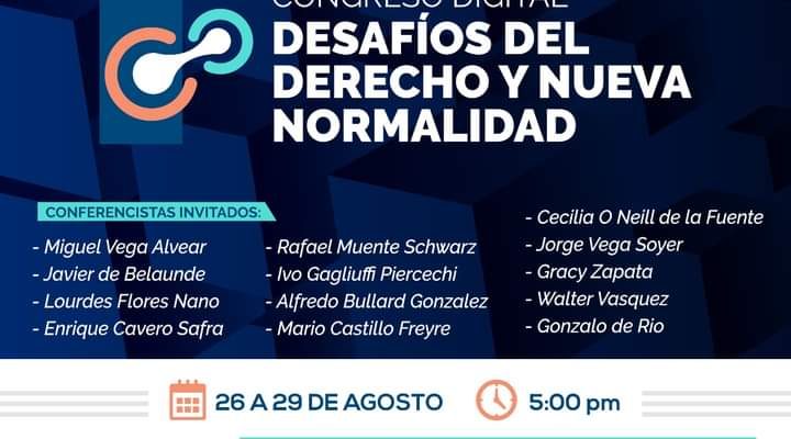 CIED y Hudbay Perú convocan al Congreso Digital “Desafíos del Derecho y Nueva Normalidad