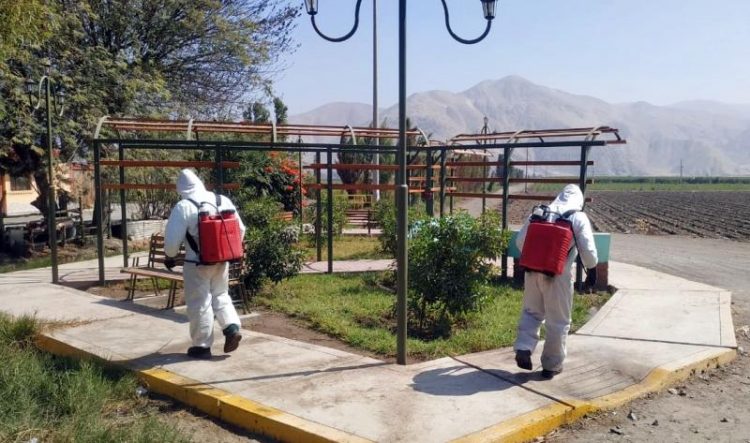 Southern Peru realiza campaña de desinfección en las calles del valle de Tambo, en Arequipa