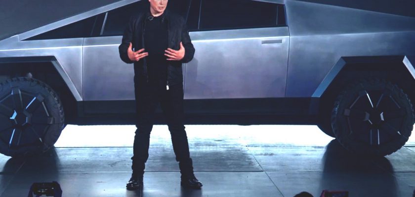 Elon Musk (Cybertruck de Tesla)