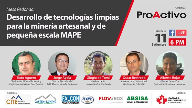 Mesa Redonda: «Desarrollo de tecnologías limpias para la minería artesanal y de pequeña escala MAPE»