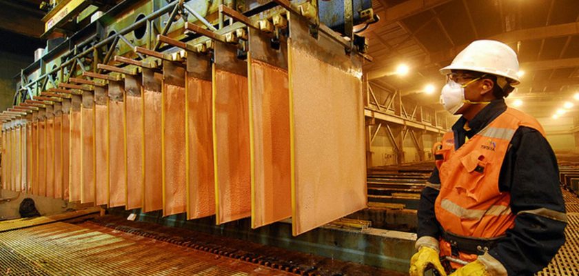 producción de cobre