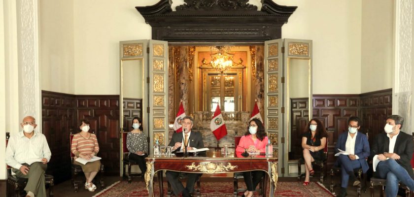 Francisco Sagasti ofrece conferencia de prensa en Palacio de Gobierno