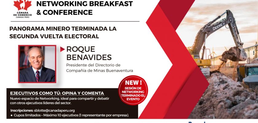 Networking Breakfast & Conference (Online): "Panorama minero -Terminada la segunda vuelta electoral"