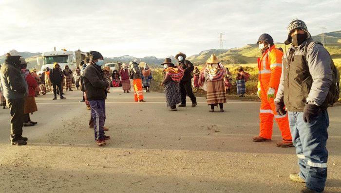 protestas bloquean el corredor minero contra Las Bambas