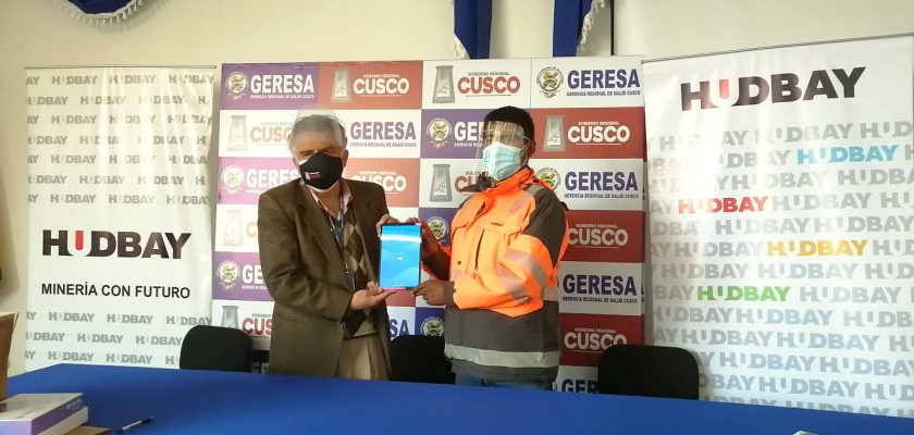 Hudbay Perú dona 140 tablets a la Gerencia Regional de Salud de Cusco