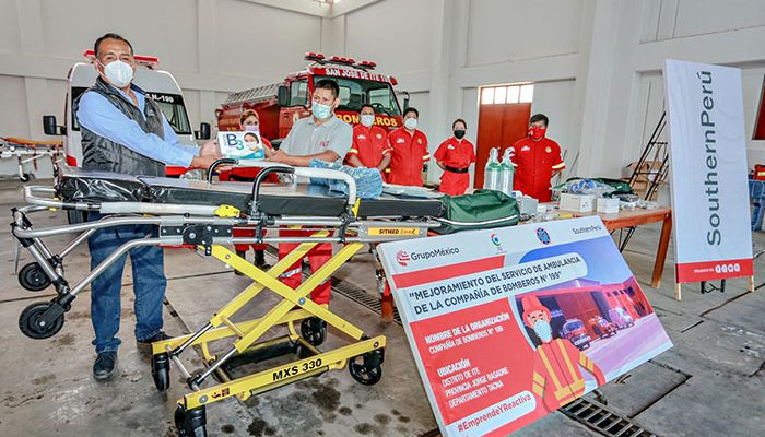 Southern Perú entrega capital semilla a bomberos de Locumba e Ite