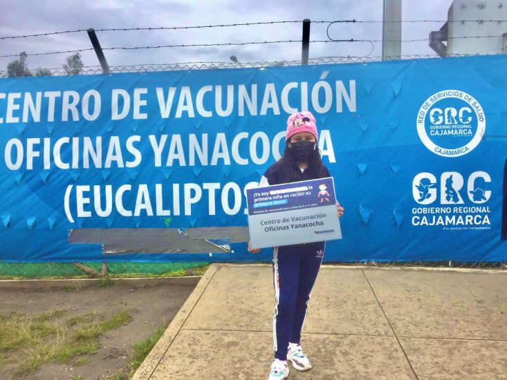 vacunación infantil en Cajamarca (Newmont Yanacocha)