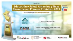 Webinar “Educación y Salud, Antamina y Nexa Resources en Premios ProActivo 2021”