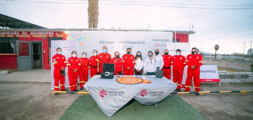Southern Perú brinda fortalecimiento tecnológico a compañía de bomberos de Ilo