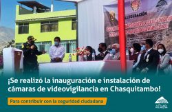 cámaras de videovigilancia en Chasquitambo (Antamina)
