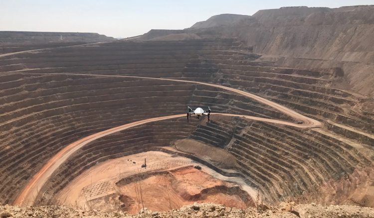 drones en minería