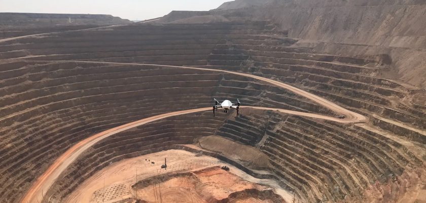 drones en minería