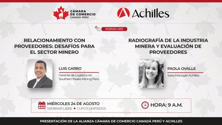 Presentan alianza entre la Cámara de Comercio Canadá Perú y Achilles