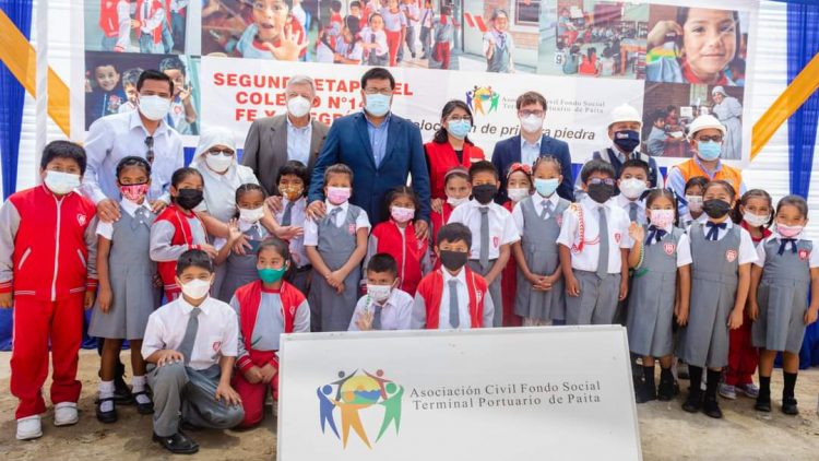 Fondo Social del Terminal Portuario de Paita inicia construcción de la segunda etapa de una escuela en Piura
