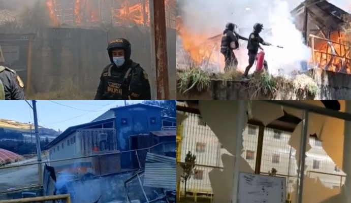 manifestantes incendian instalaciones de Nexa